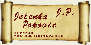 Jelenka Popović vizit kartica